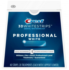 Cutie 20x Plicuri, Benzi Albirea Dintilor, Crest, 3D Whitestrips, Professional White, 10% Concentratie foto