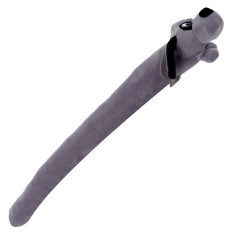 Protecție Anti Curent Ușă, Model C&acirc;ine, Poliester, Lungime 90cm, Culoare Gri