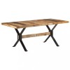 Masă Bucătărie Lemn Mango 180x90 cm vidaXL Maro Industrial Sufragerie