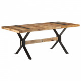 Masă bucătărie lemn mango 180x90 cm vidaXL maro, stil industrial