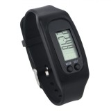 Ceas Brățară Pedometru, LCD, Negru, Baterie Inclusă, Oem
