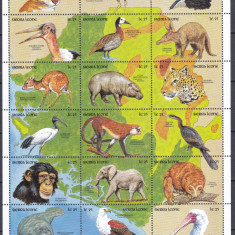 DB1 Fauna Africana Sierra Leone 1990 MS MNH