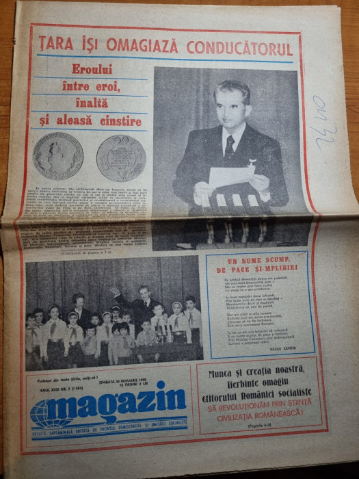 magazin 30 ianuarie 1988 - ziua de nastere a lui ceausescu