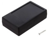 Carcasă universală ABS neagră 63mm x 104mm x 28mm, KRADEX