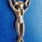 C713- Desfacator vechi femeie nud bronz masiv interbelic. Posibil 1900.