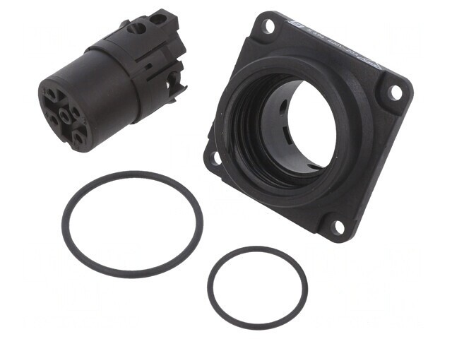 Conector circular 400V 5 pini 20A IP65 soclu mamă