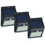 Set 3 Lampi Solare cu 30 LED, senzor de miscare si senzor de lumina, Rohs