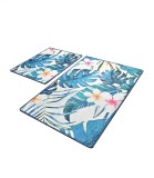 Set 2 Covorase baie Exotic Rectangular, 60 x 100 cm, 50 x 60 cm, Antiderapant, Multicolor