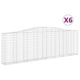 Cumpara ieftin Cosuri gabion arcuite 6 buc. 400x30x120/140 cm fier galvanizat
