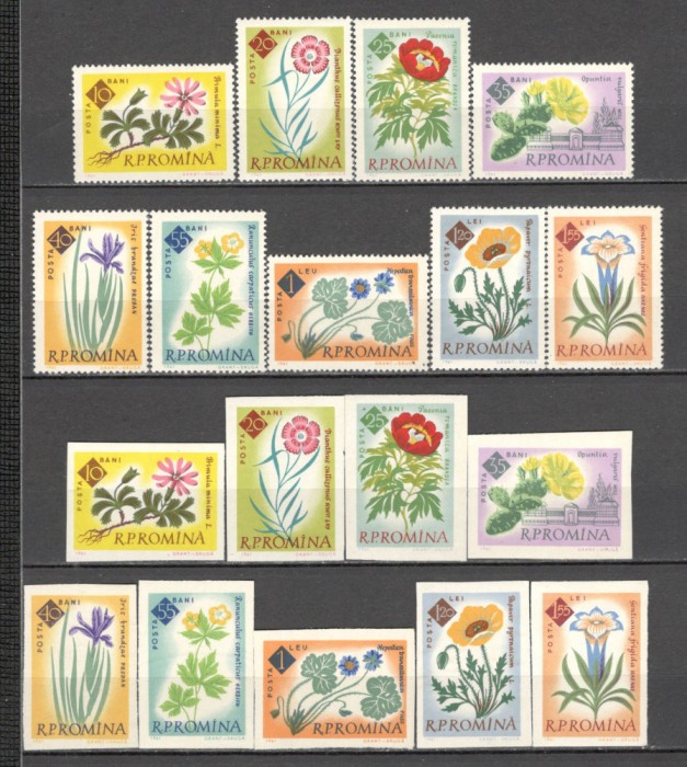 Romania.1961 Flori din Gradina Botanica Bucuresti XR.426