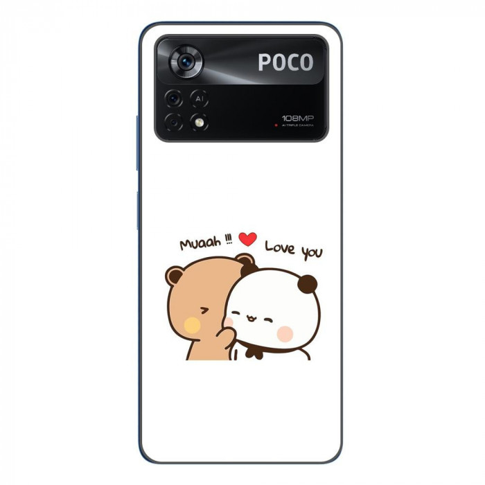 Husa compatibila cu Xiaomi Poco X4 Pro Silicon Gel Tpu Model Bubu Dudu Muaah Love You