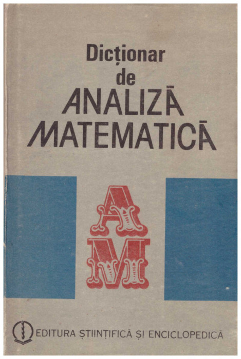 - Dictionar de analiza matematica - 130498