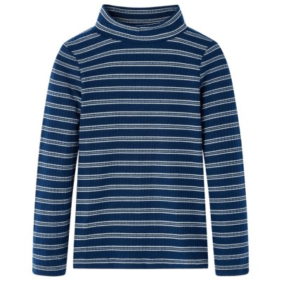 Tricou cu m&amp;acirc;neci lungi pentru copii, bleumarin, 104 foto