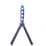 Cutit fluture Butterfly, Balisong 22 cm, fade, fara tais, de antrenament, model incrucisat