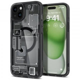 Cumpara ieftin Husa antisoc iPhone 15 Spigen Ultra Hybrid MagSafe Zero One Black