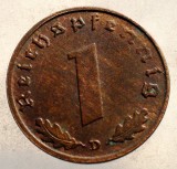 2.536 GERMANIA WWII 1 REICHSPFENNIG 1939 D, Europa, Bronz