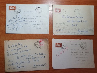 lot 5 - 4 plicuri circulate prin posta -in toate sunt si scrisori-anii &amp;#039;70 foto