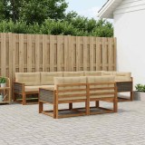 Cumpara ieftin Set de canapele de exterior 8 buc. 7-Locuri Natural si Bej