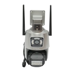 Camera de supraveghere lentila duala 6 MP, P2P WIFI 2.4G, rotire 360 grade PTZ cu senzor de miscare, sirena, detectie umana si aplicatie iCSee foto