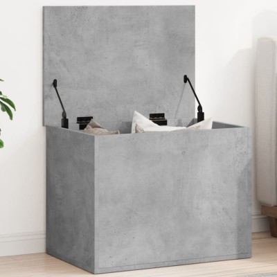 Cutie de depozitare, gri beton, 60x42x46 cm, lemn prelucrat foto
