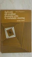 M. D. Popescu - Aplicatii ale analizei drumului critic in instalatii montaj