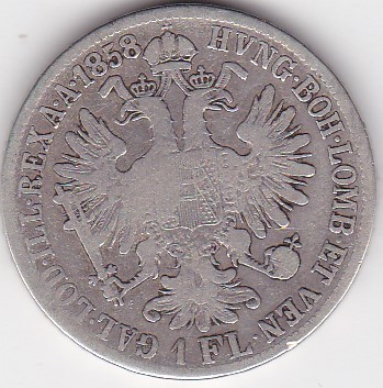 AUSTRIA UNGARIA 1 Florin 1858 B Kremnica foto