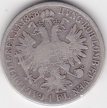 AUSTRIA UNGARIA 1 Florin 1858 B Kremnica
