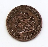 Jeton Marea Britanie - Lauer Model Half Farthings 1887 - Victoria, 1.2 g , 16 mm foto