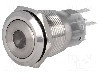 Intrerupator anti-vandalism, ON-(ON), &Oslash;19mm, ONPOW - LAS1-AGQ-11D/R/24V