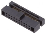 Mufă şiruri pini Minitek127 mamă 20 pini drept 1.27mm IDC