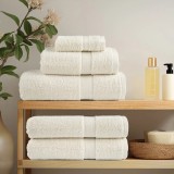 vidaXL Prosoape de baie 10 pcs Crem 15 x 21 cm Bumbac