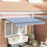 vidaXL Cortina Retractabilă Manual albastru 300 x 200 cm țesătură 3329478