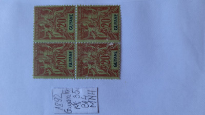 1892-Guyana Fr.-Mi35-Bl.4-MNH-Mi=105E- RAR foto