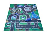 Covor de joaca pentru copii Sectia de politie, cu 5 masinute incluse, 80x70 cm ConceptSeller, Oem