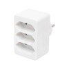 Triplu stecher distribuitor 3x Euro 1500W alb Home NV 23/WH, Home By Somogyi
