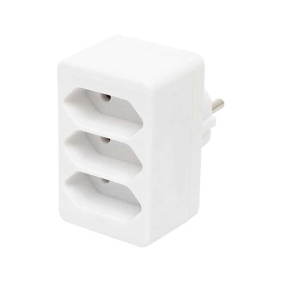 Triplu stecher distribuitor 3x Euro 1500W alb Home NV 23/WH foto