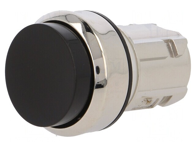 Comutator Negru 22mm Acţionare prin Apăsare