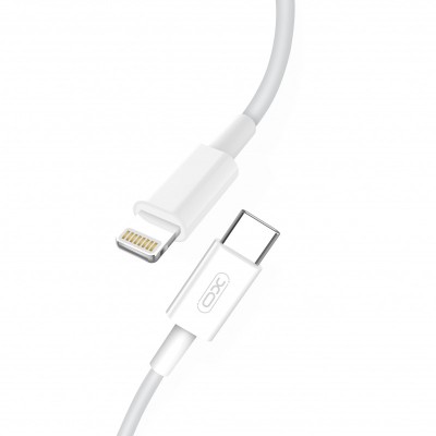 Cablu Date si Incarcare USB Type-C la Lightning XO Design NB113, 1 m, 2A, Alb foto
