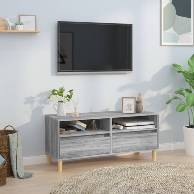 vidaXL Comodă TV, gri sonoma, 100x34,5x44,5 cm, lemn prelucrat foto