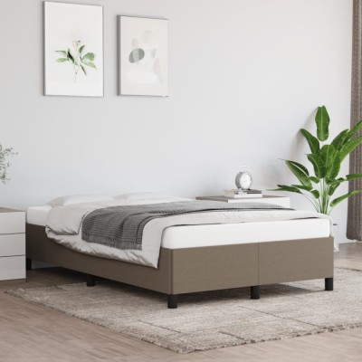 vidaXL Cadru de pat fără saltea, gri taupe, 120x200 cm, textil 347054 foto