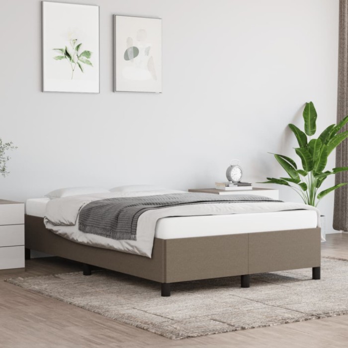 vidaXL Cadru de pat fără saltea, gri taupe, 120x200 cm, textil 347054