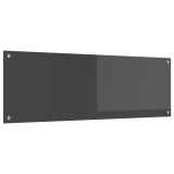 vidaXL Panou de bucătărie Gri &icirc;nchis 120 x 40 cm sticlă securizată 42001313