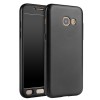 Husa 360&deg; Matte Full Protection - Samsung Galaxy A5 2017 - Negru - (fata + spate + geam sticla)