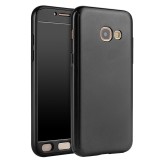 Husa 360&deg; Matte Full Protection - Samsung Galaxy A5 2017 - Negru - (fata + spate + geam sticla)