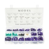 Trusa O-ring mov pentru sistem de aer conditionat R12 si R134a, 225 piese