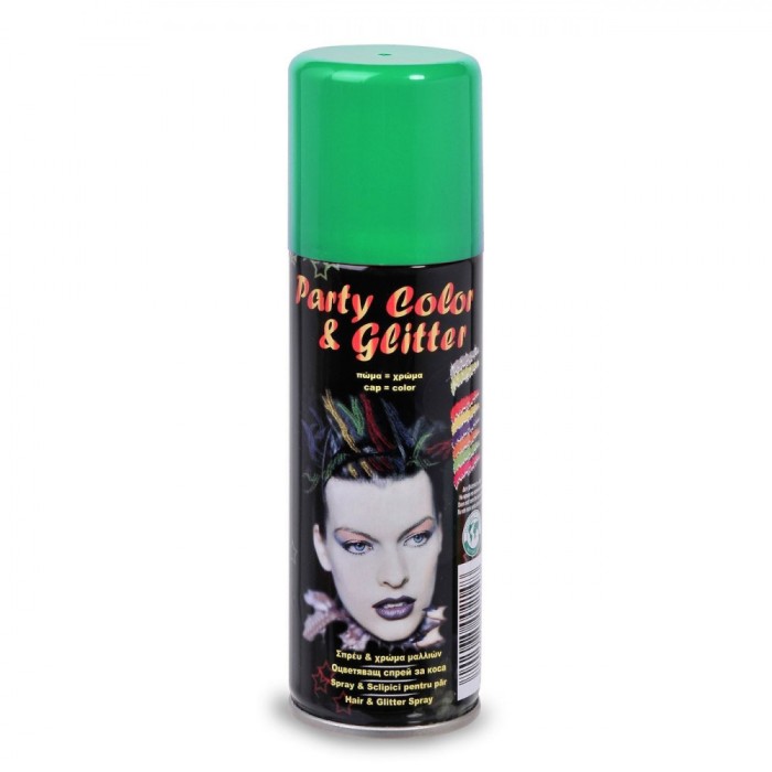Spray pentru Par cu Glitter, Verde, Capacitate 125ml