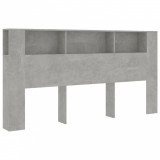 Dulap tăblie, gri beton, 200x18,5x104,5 cm