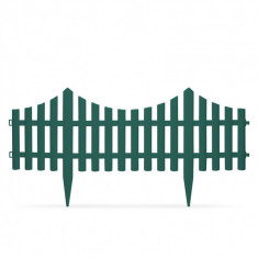 Gard decorativ extensibil pentru gradina din plastic, 60 x 23 cm, Verde