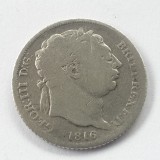 Anglia 6 pence 1816 argint George lll