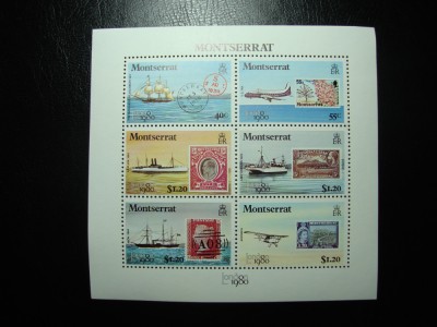 MONTSERRAT 1980 BLOC EXPO LONDRA MNH foto